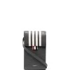 Thom Browne four-bar stripe phone bag