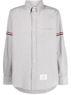 Thom Browne vertical-stripe long-sleeve shirt