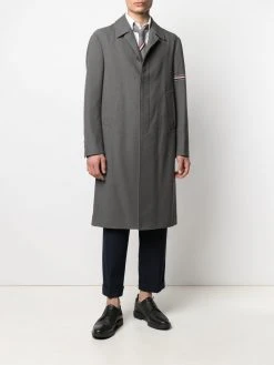 Thom Browne RWB stripe single-breasted coat