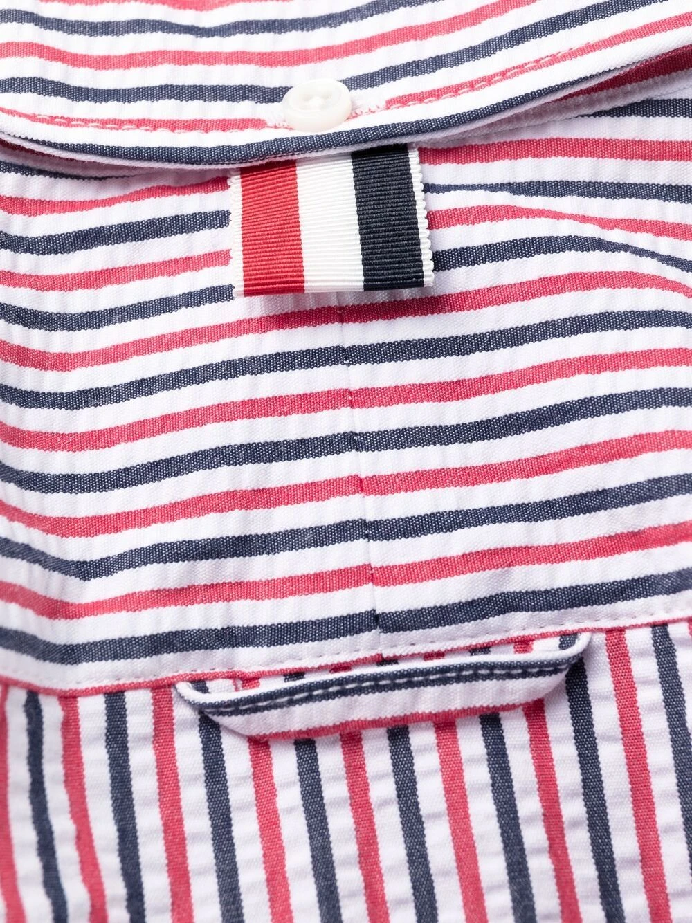 Cheapest ✔️ Thom Browne RWB stripe shirtdress day🔥 dresses of women ⌛ 8 Thom Browne RWB-stripe shirtdress