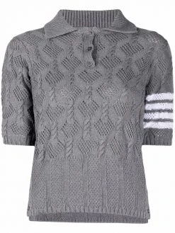 Thom Browne open-knit polo shirt
