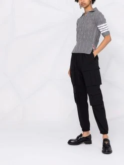 Thom Browne open-knit polo shirt