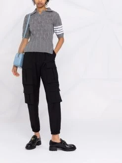 Thom Browne open-knit polo shirt