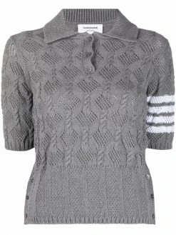 Thom Browne open-knit polo shirt