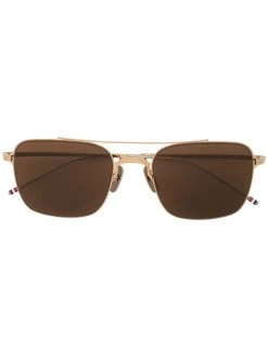 Thom Browne 12kt gold square-frame sunglasses