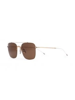 Thom Browne 12kt gold square-frame sunglasses