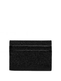 Thom Browne grosgrain-tab leather cardholder