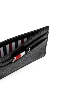 Buy β Thom Browne Grosgrain tab leather cardholder wallets & purses of women π₯° 5 Thom Browne grosgrain-tab leather cardholder