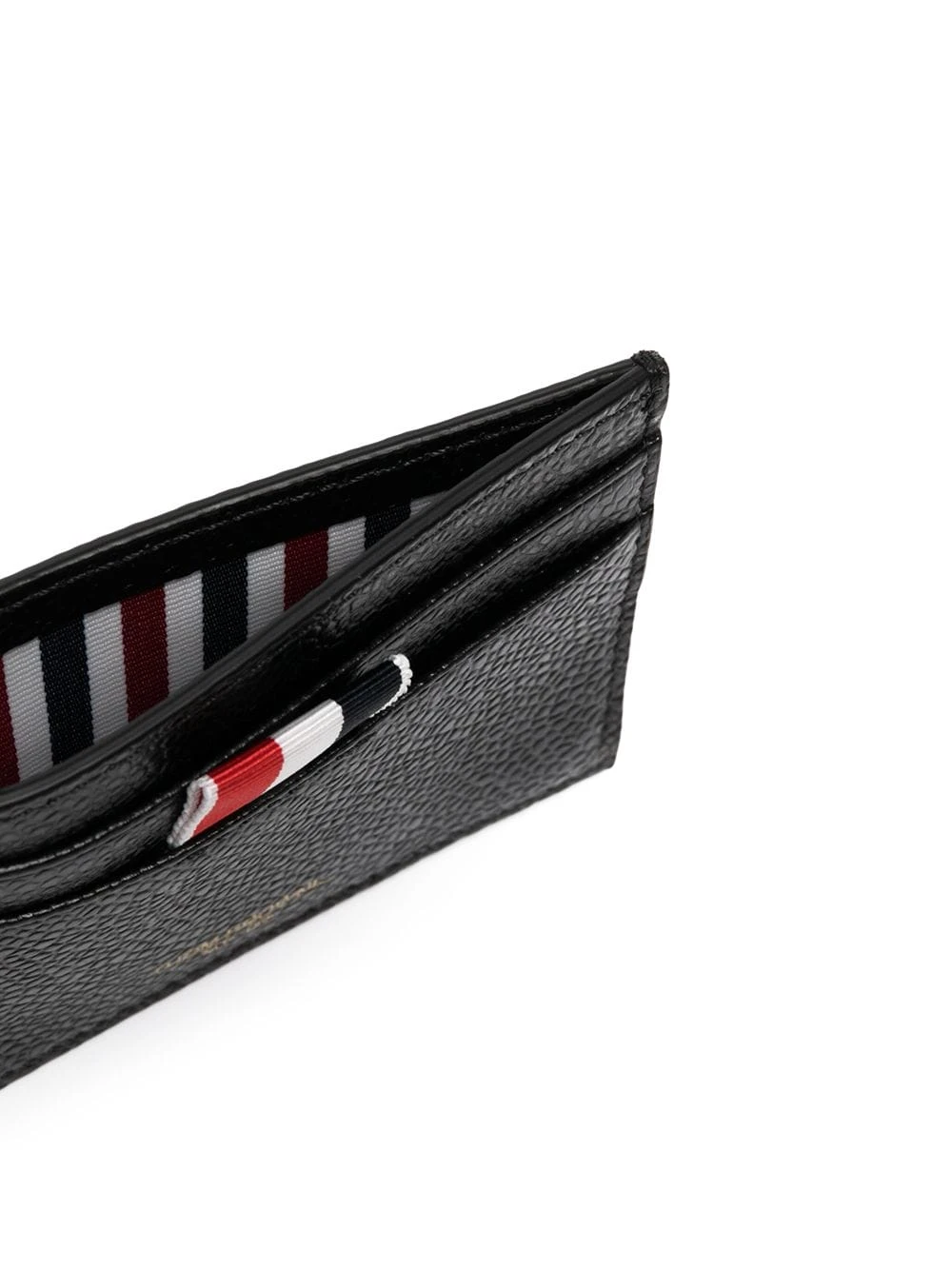 Buy β Thom Browne Grosgrain tab leather cardholder wallets & purses of women π₯° 3 Thom Browne grosgrain-tab leather cardholder