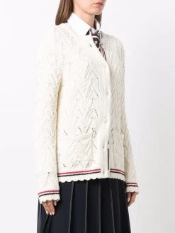 Thom Browne pointelle-knit cardigan