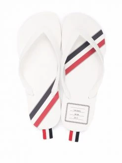 Thom Browne RWB-stripe flip flops