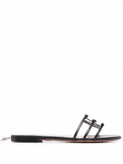 Thom Browne three-bow slide sandals