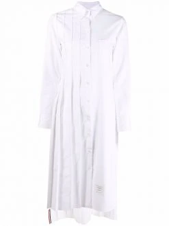 Thom Browne long-sleeve pleated shirtdress