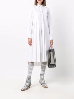 Thom Browne long-sleeve pleated shirtdress