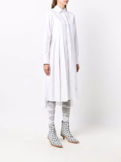 Thom Browne long-sleeve pleated shirtdress
