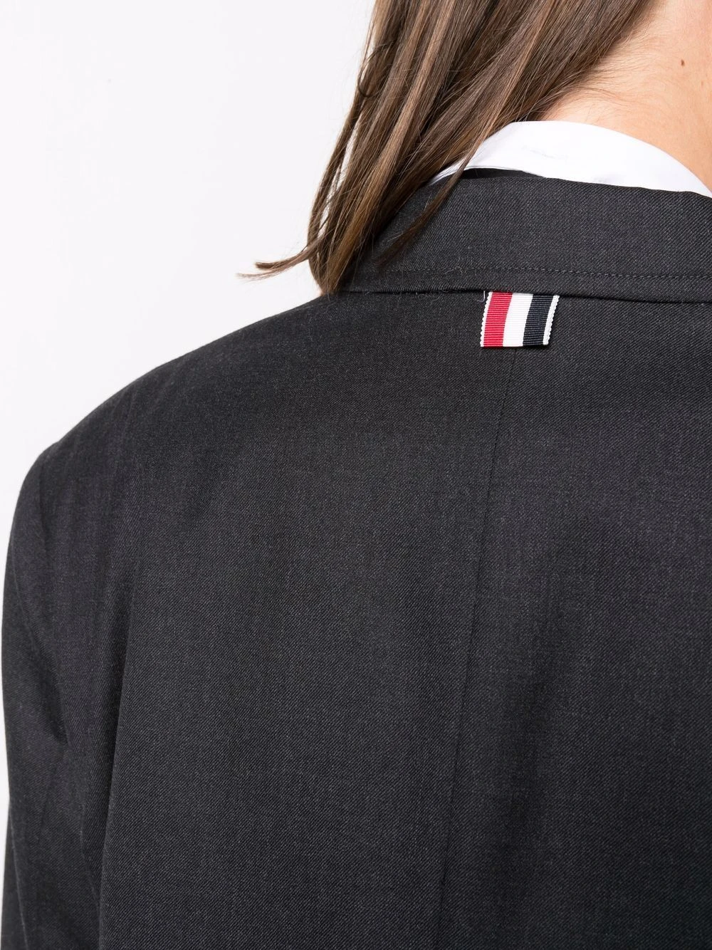 Wholesale 🌟 Thom Browne Mid length Chesterfield coat single breasted coats of women ⭐ 5 Thom Browne mid-length Chesterfield coat