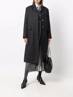 Thom Browne mid-length Chesterfield coat