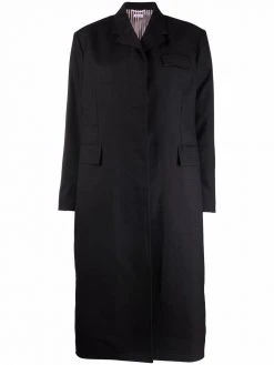 Thom Browne mid-length Chesterfield coat