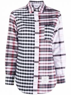 Thom Browne multi-check long-sleeve shirt