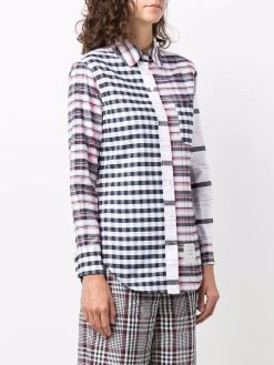 Thom Browne multi-check long-sleeve shirt