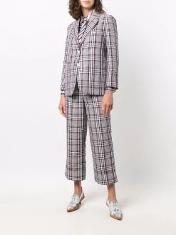Thom Browne multi-check long-sleeve shirt