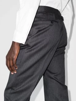 Thom Browne herringbone single-breasted wool suit