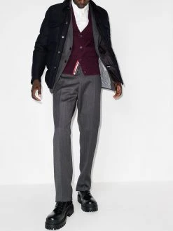 Thom Browne herringbone single-breasted wool suit
