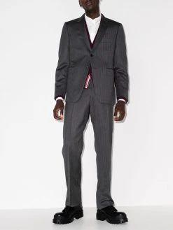 Thom Browne herringbone single-breasted wool suit