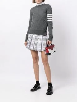 Thom Browne tartan-check tweed mini skirt