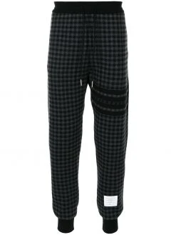 Thom Browne houndstooth-pattern track pants