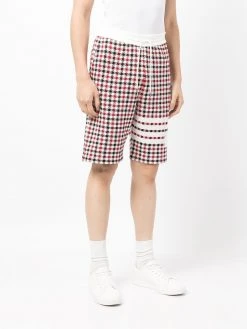 Thom Browne 4-Bar stripe checked shorts