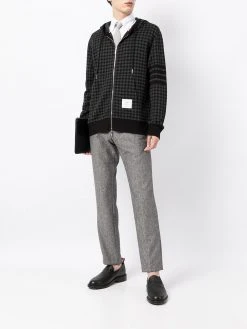 Thom Browne 4-Bar houndstooth hoodie