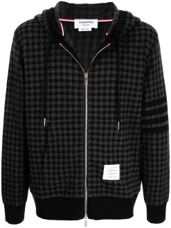 Thom Browne 4-Bar houndstooth hoodie