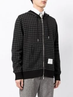 Thom Browne 4-Bar houndstooth hoodie