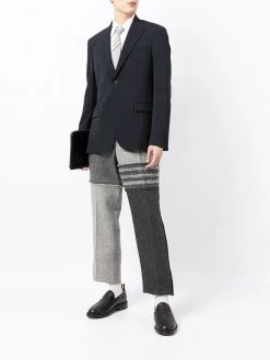 Thom Browne 4-Bar stripe cropped trousers