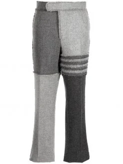 Thom Browne 4-Bar stripe cropped trousers