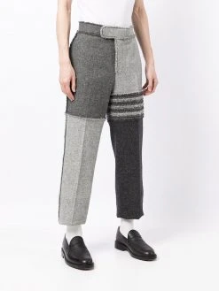 Thom Browne 4-Bar stripe cropped trousers