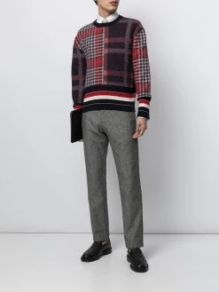 Thom Browne check-print merino jumper