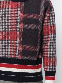 Thom Browne check-print merino jumper