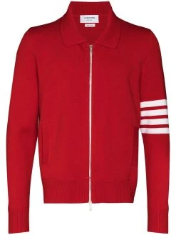 Thom Browne 4-Bar stripe zip-up bomber jacket