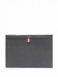 Thom Browne RWB stripe zipped pouch