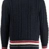 Thom Browne cable-knit long-sleeve jumper