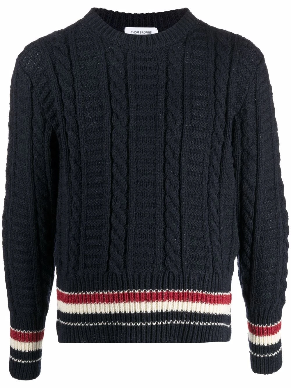 Coupon β Thom Browne Cable knit long sleeve jumper knitted sweaters of men π 1 Thom Browne cable-knit long-sleeve jumper