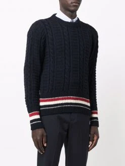 Coupon β Thom Browne Cable knit long sleeve jumper knitted sweaters of men π 7 Thom Browne cable-knit long-sleeve jumper
