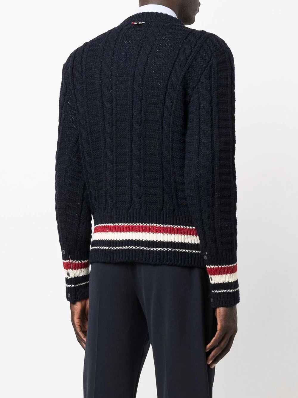 Coupon β Thom Browne Cable knit long sleeve jumper knitted sweaters of men π 4 Thom Browne cable-knit long-sleeve jumper