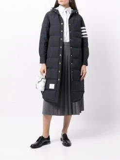 Thom Browne 4-Bar stripe padded coat