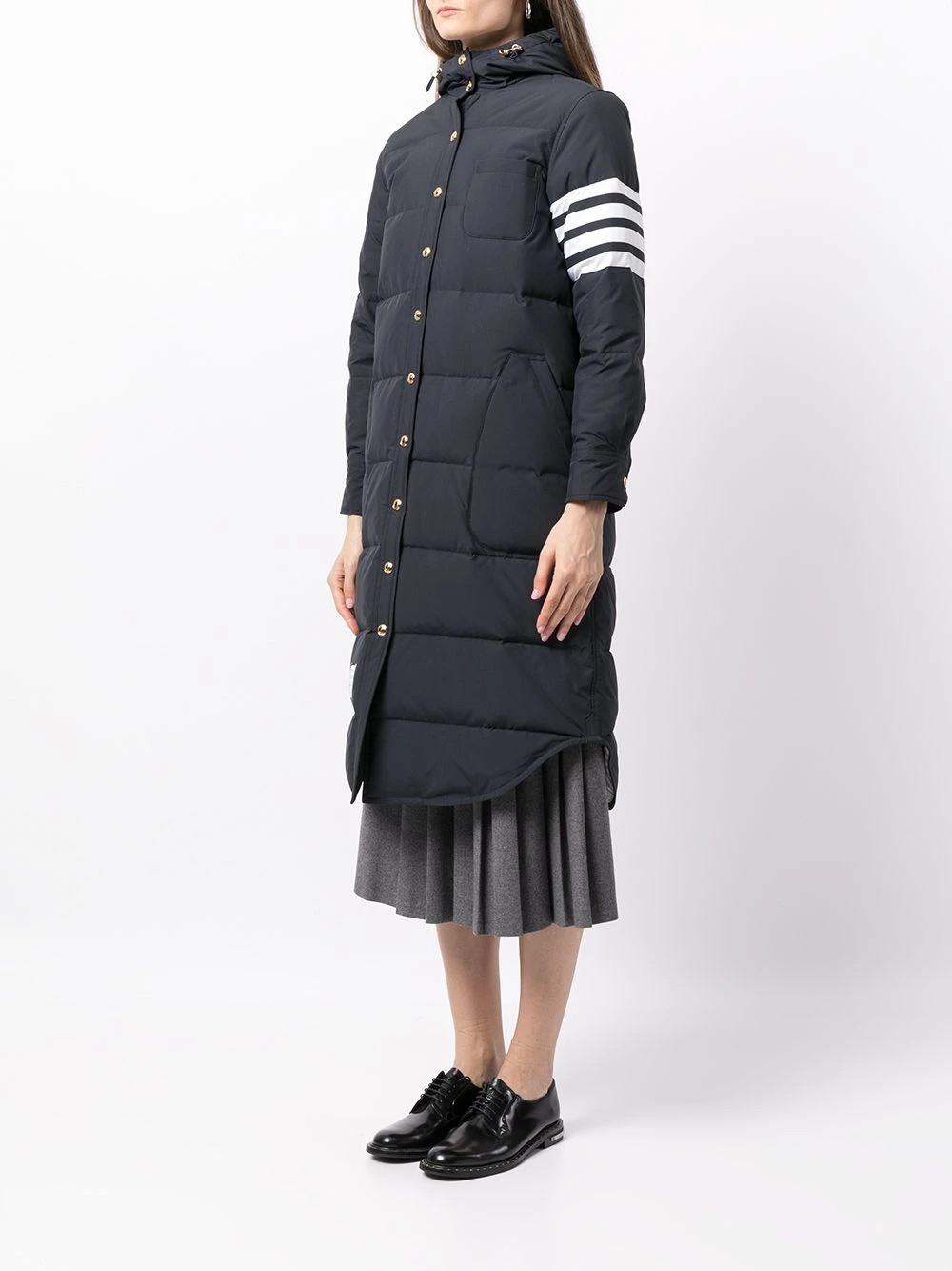 Deals β Thom Browne 4 Bar stripe padded coat down jackets of women π― 3 Thom Browne 4-Bar stripe padded coat