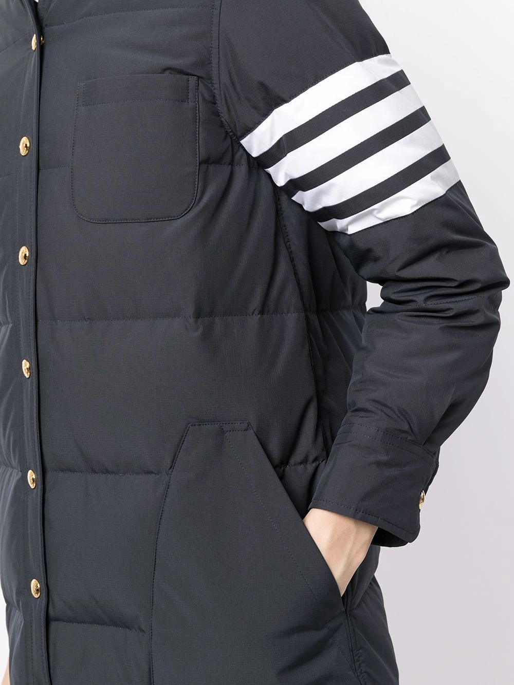 Deals β Thom Browne 4 Bar stripe padded coat down jackets of women π― 5 Thom Browne 4-Bar stripe padded coat