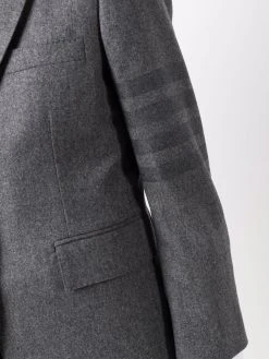 Thom Browne 4-Bar stripe cropped button-front blazer