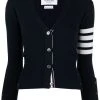 Thom Browne stripe-detail cashmere cardigan